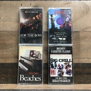 Vintage 80’s-90’s Chick-Flick Movie Soundtrack Cassette Tape Lot Of (4) Tapes